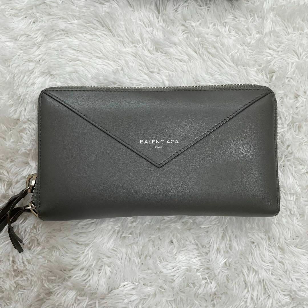 BALENCIAGA ペーパー ラウンドファスナー 長財布 美品-