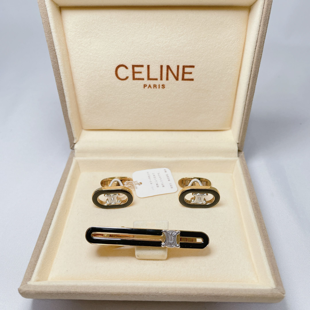 celine(セリーヌ)の2点セット　CELINE カフス　ネクタイピン　箱付き　☆匿名配送☆ メンズのファッション小物(ネクタイピン)の商品写真