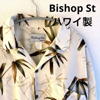 古着 Bishop St ハワイ製 総柄 ハワイアンアロハシャツ  Lサイズ(シャツ)