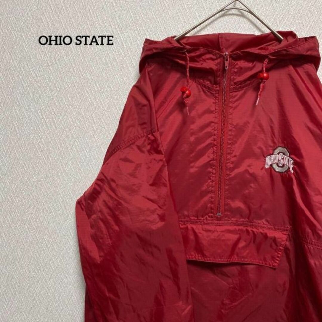 OhioState プルオーバー ハーフジップ カレッジロゴ アメフト ロゴ