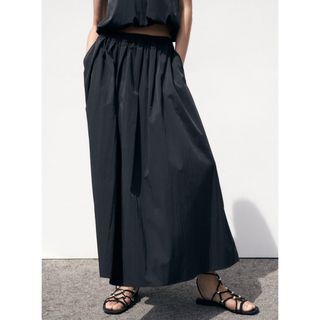 ZARA セットアップ　ミディ丈ボリュームスカート　フレアートップス