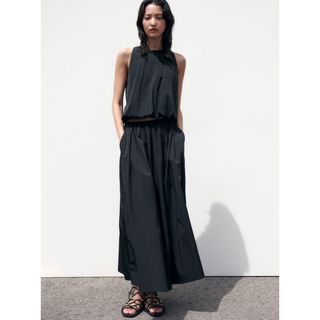 ザラ(ZARA)のZARA ミディ丈ボリュームスカート(ロングスカート)