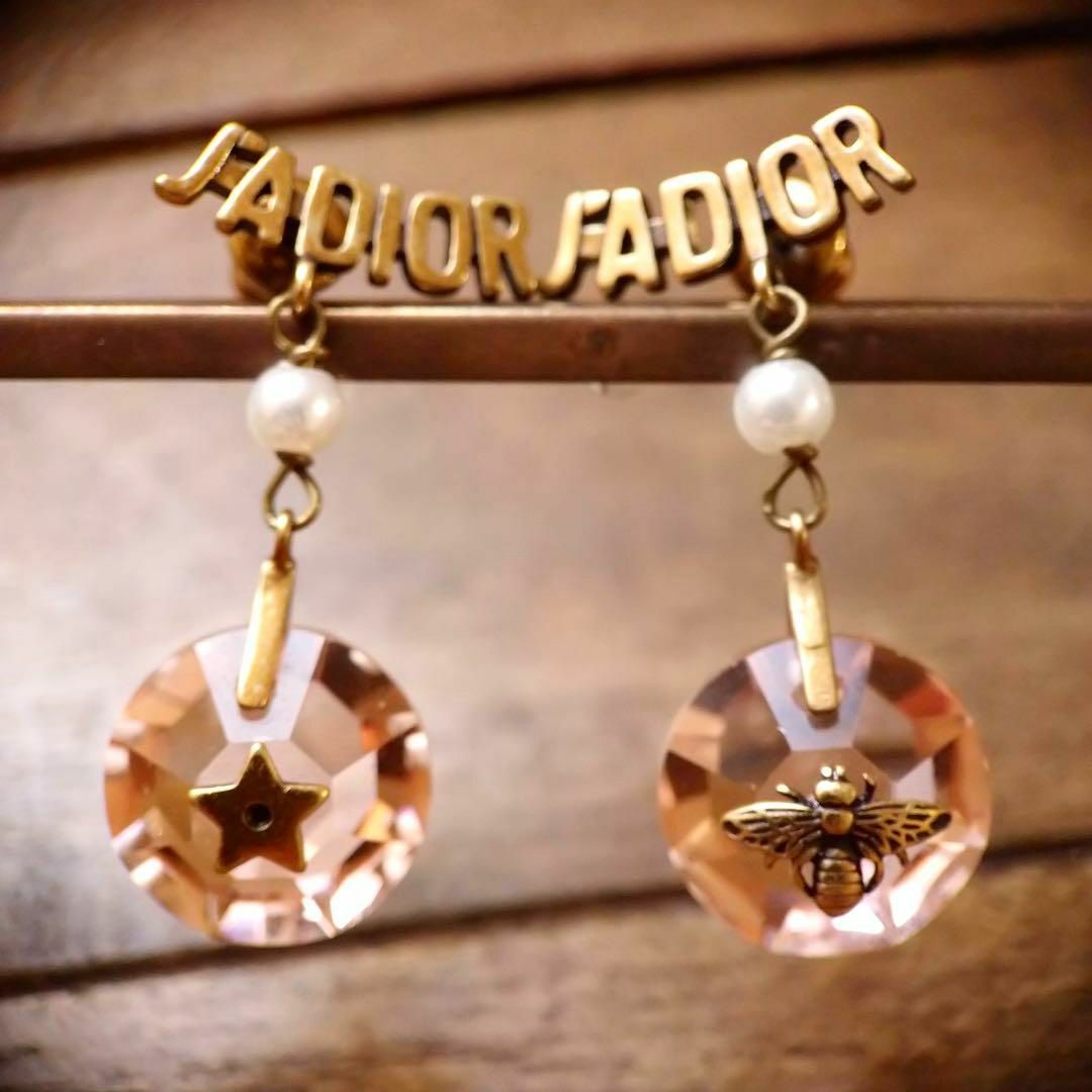 レア美品 J´ADIOR ジャディオール ピアス ビジュー ピンク ビー-