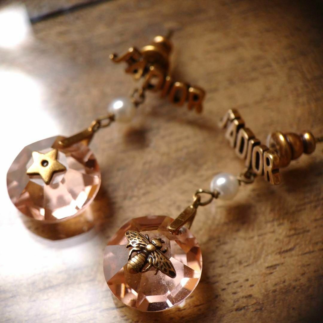 レア美品 J´ADIOR ジャディオール ピアス ビジュー ピンク ビー-