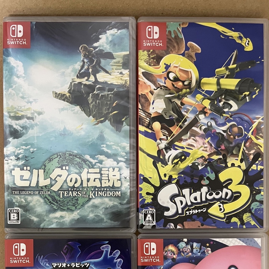 Nintendo Switch(ニンテンドースイッチ)のゼルダの伝説　ティアーズ オブ ザ キングダム スプラトゥーン3 2個セット エンタメ/ホビーのゲームソフト/ゲーム機本体(家庭用ゲームソフト)の商品写真