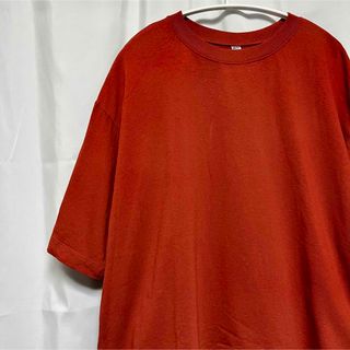 ユニクロ(UNIQLO)のユニクロ オーバーサイズＴ 5分袖 ダークオレンジ L(Tシャツ(半袖/袖なし))