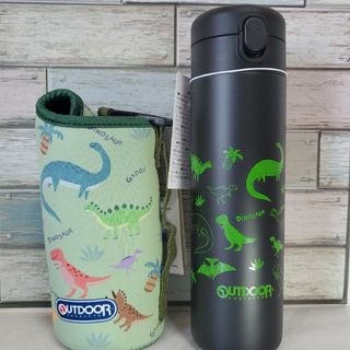 アウトドア(OUTDOOR)の新品！ OUTDOOR ワンプッシュステンレスボトル480ml 恐竜(弁当用品)