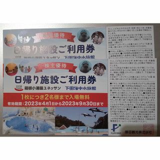 藤田観光　株主優待 日帰り施設ご利用券 2枚(4名分)(その他)