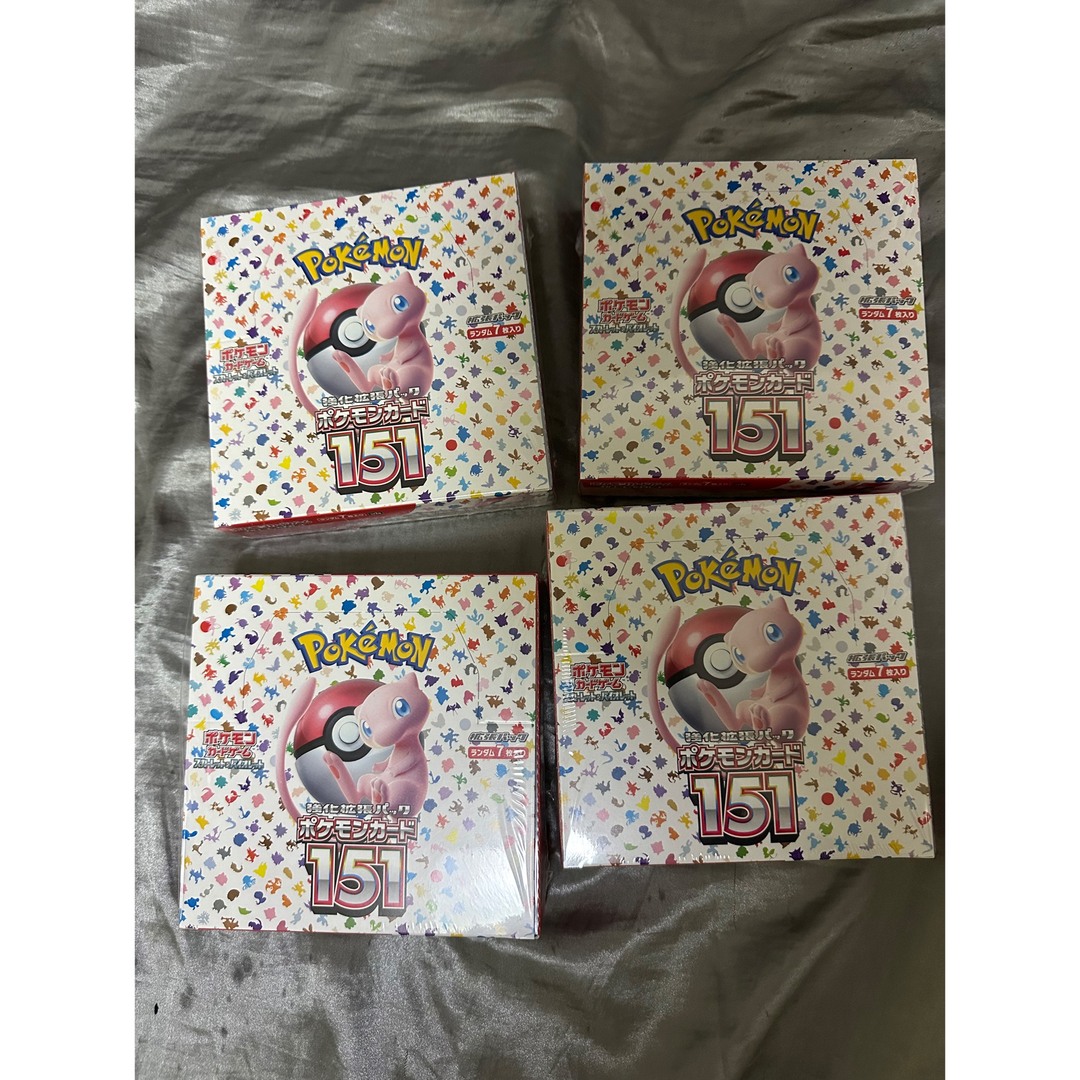 オンライン直売 新品未開封 ポケモンカード 151 シュリンク付き 4box
