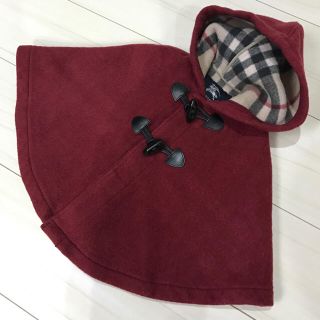 バーバリー(BURBERRY)のバーバリー 赤 ダッフル ポンチョ(ジャケット/コート)