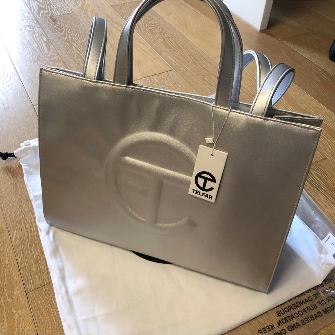 TELFAR shopping bag テルファー シルバー M 新品未使用