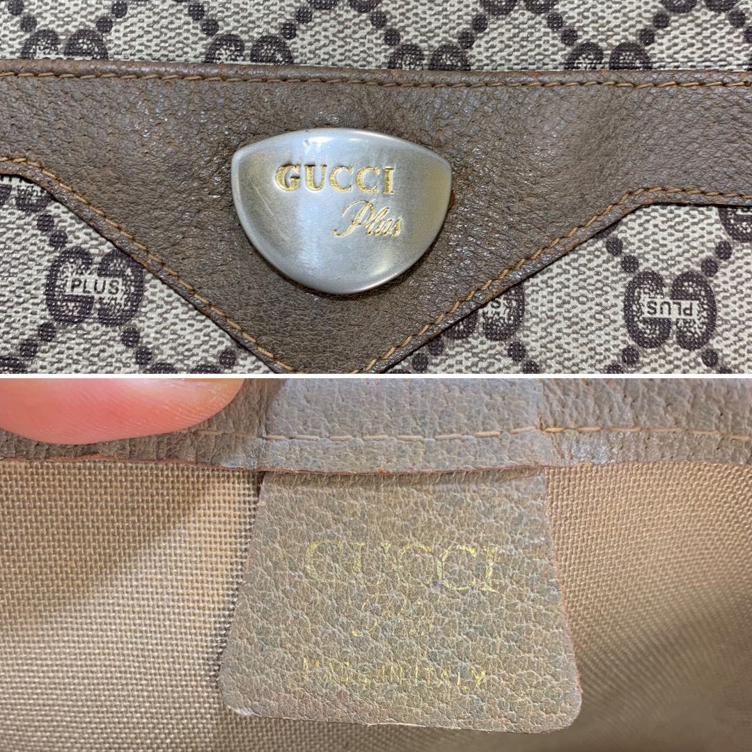美品✨GUCCI Plus オールドグッチ トートバッグ pvc シェリーライン