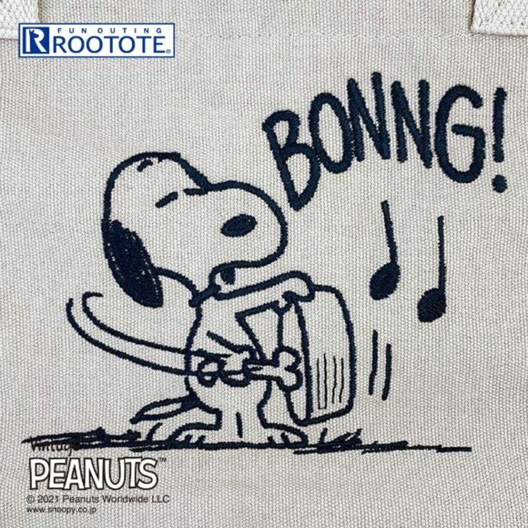 スヌーピー トートバッグ  BONG PEANUTS ベージュ ルートート 8