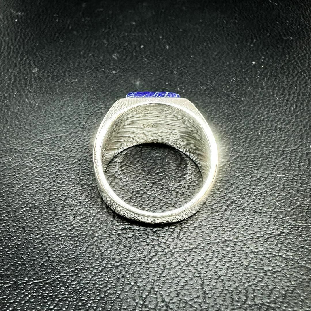 st219 45 V シグネットリング シルバー925　ラピスラズリ 16号 メンズのアクセサリー(リング(指輪))の商品写真