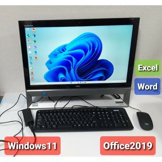 エヌイーシー(NEC)のNEC デスクトップPC Windows11 エクセル ワード DVDマルチ(デスクトップ型PC)