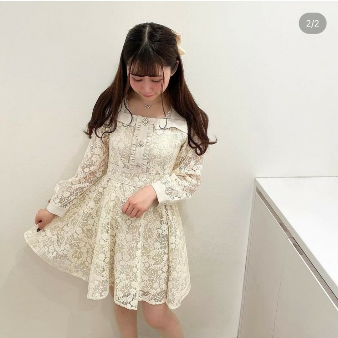 新品『evelyn』 ♡量産型♡ かわいい レースビジューOP ワンピース