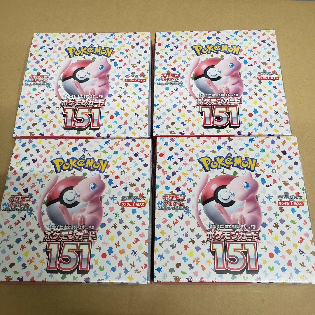 ポケモンカード151 シュリンク付き ４ボックスの通販 by MAO｜ラクマ