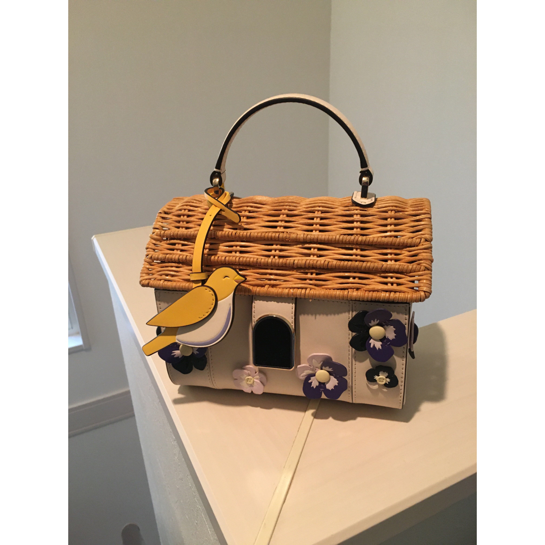 美品 kate spade 鳥かご パンジー かごバッグ ☆純正クオリティ