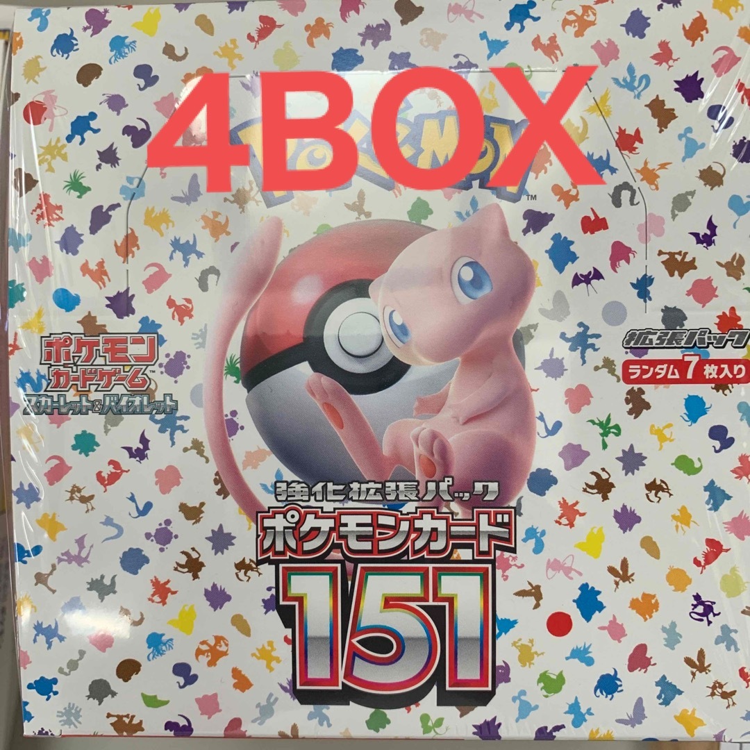 ポケモンカード　151 4BOX 新品　シュリンク付き強化拡張パック