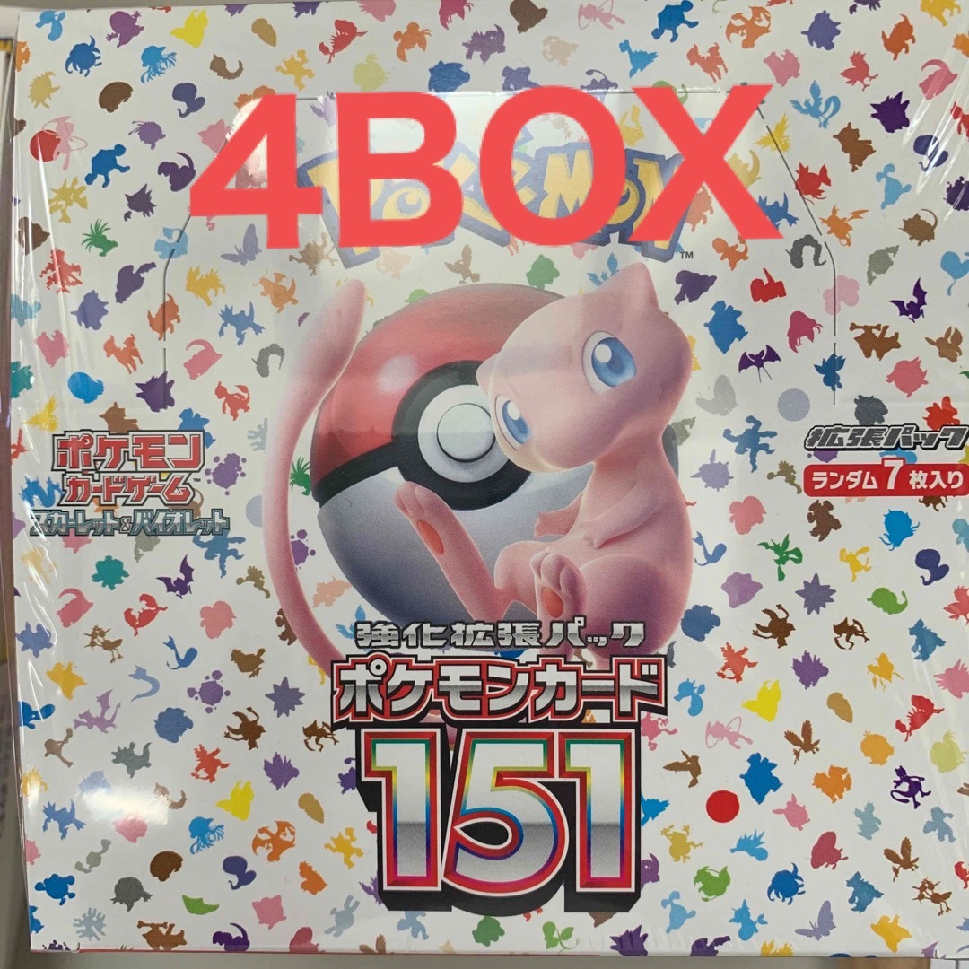 シュリンク付き】ポケモンカード151 S\u0026V強化拡張パック 4BOX