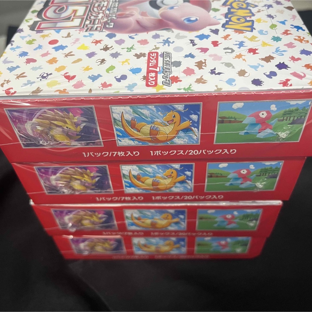 【匿名発送】ポケモンカード151  4box シュリンク付き　新品未開封