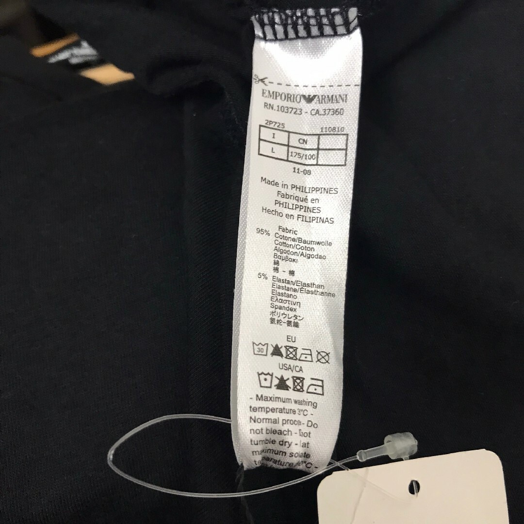新品 エンポリオアルマーニ 半袖Tシャツ ブラック サイズL タグ付未使用品 5