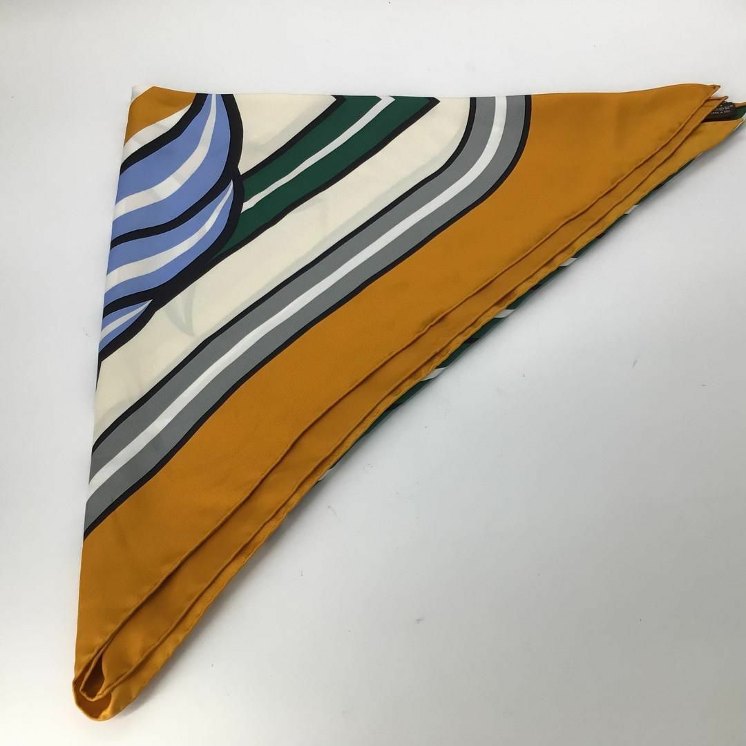 HERMES エルメス トライアングル カレ スカーフ マルチカラー シルク-
