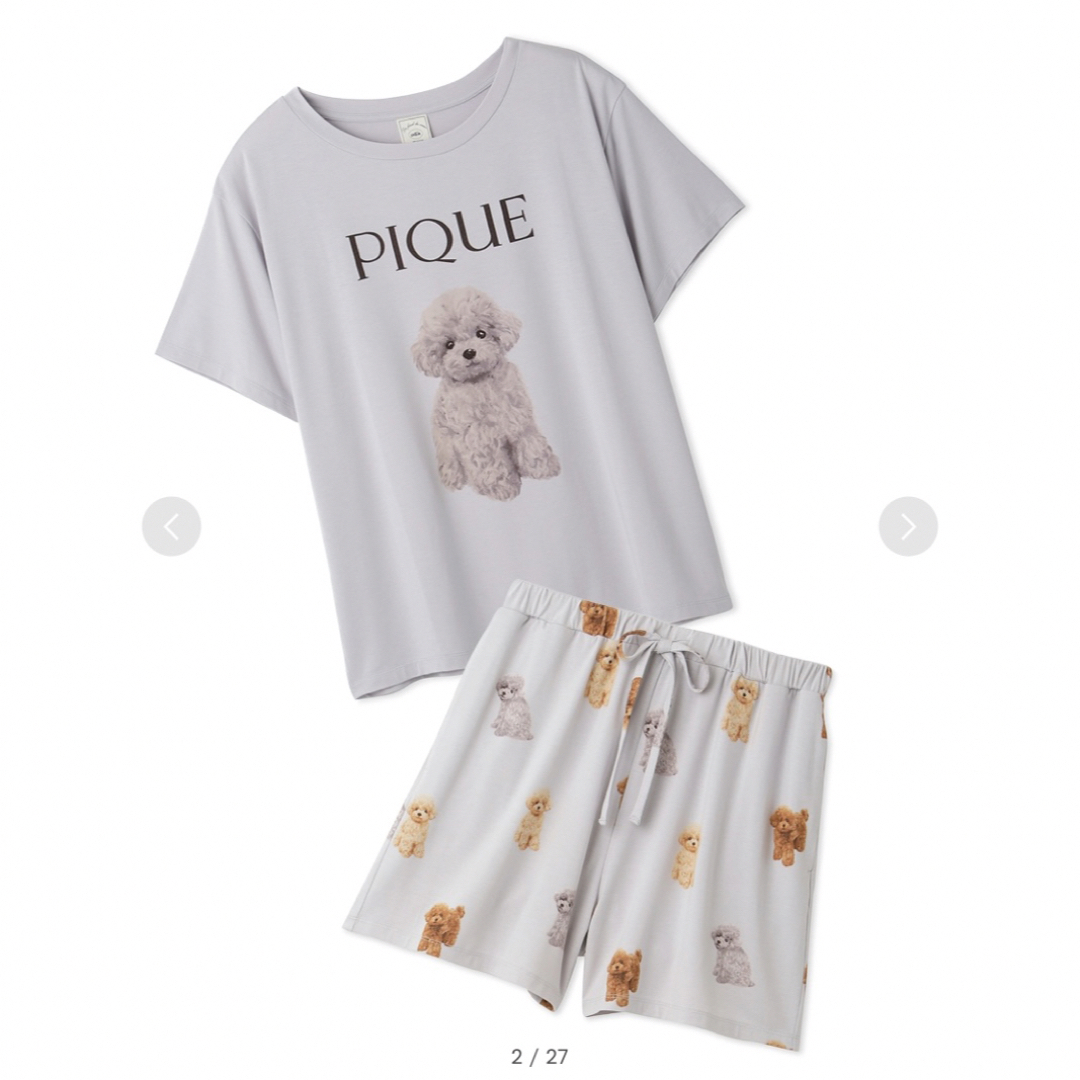 【gelato pique】トイプードル Tシャツ×ショートパンツ ピンク