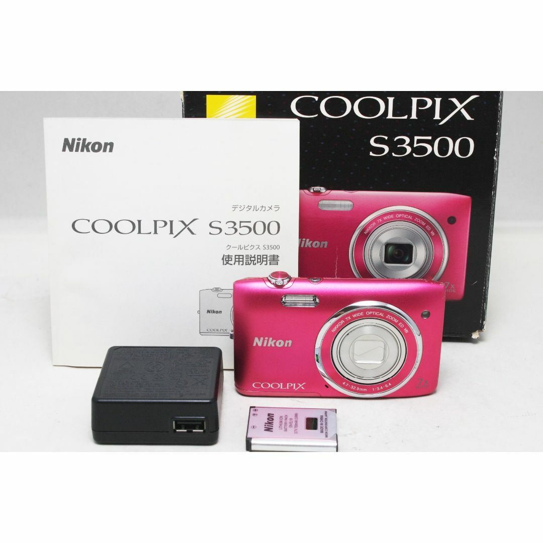 Nikon(ニコン)の★ピンク★ ニコン COOLPIX S3500 スマホ/家電/カメラのカメラ(コンパクトデジタルカメラ)の商品写真