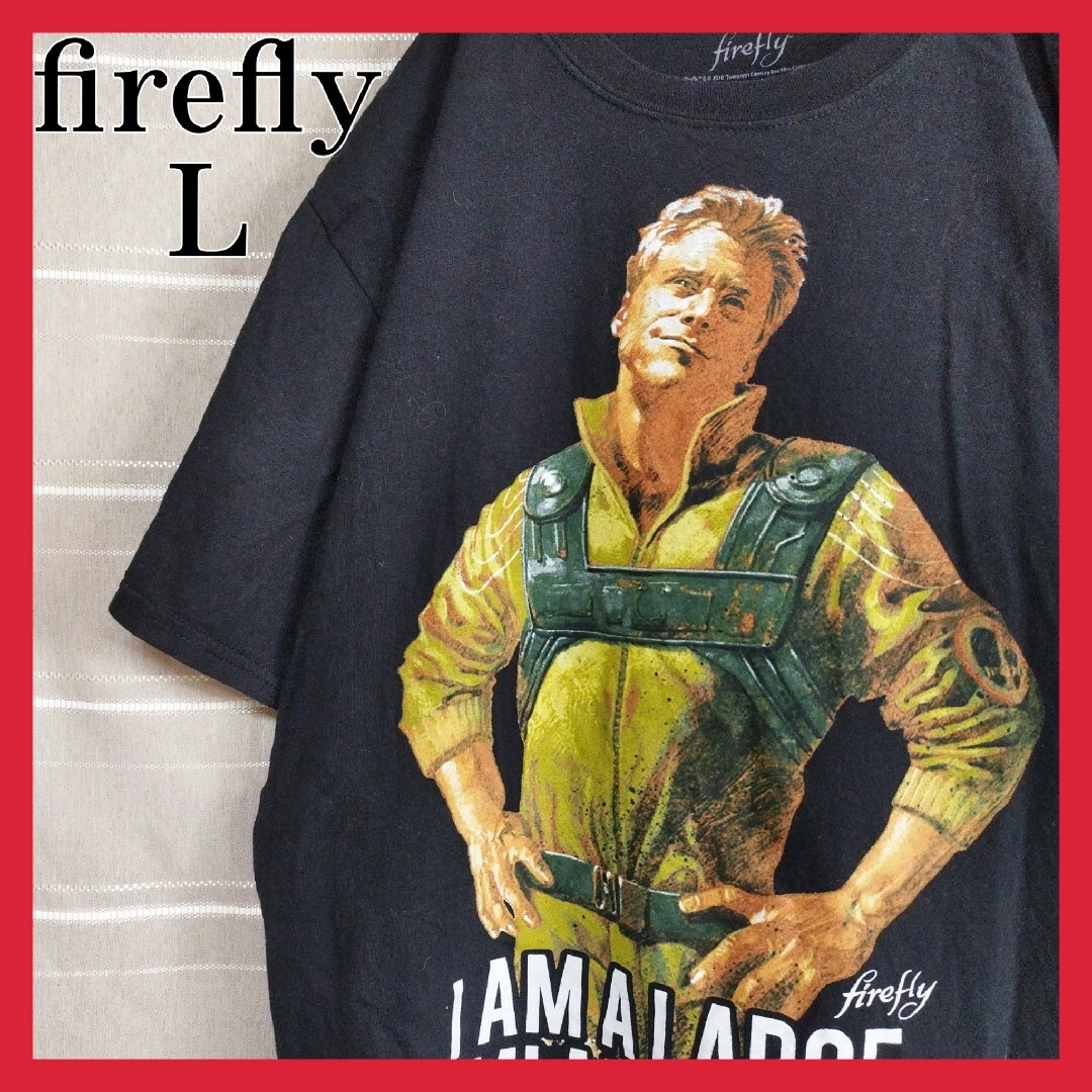 ファイヤーフライfireflyドラマムービーTシャツtシャツSF黒USLロゴ