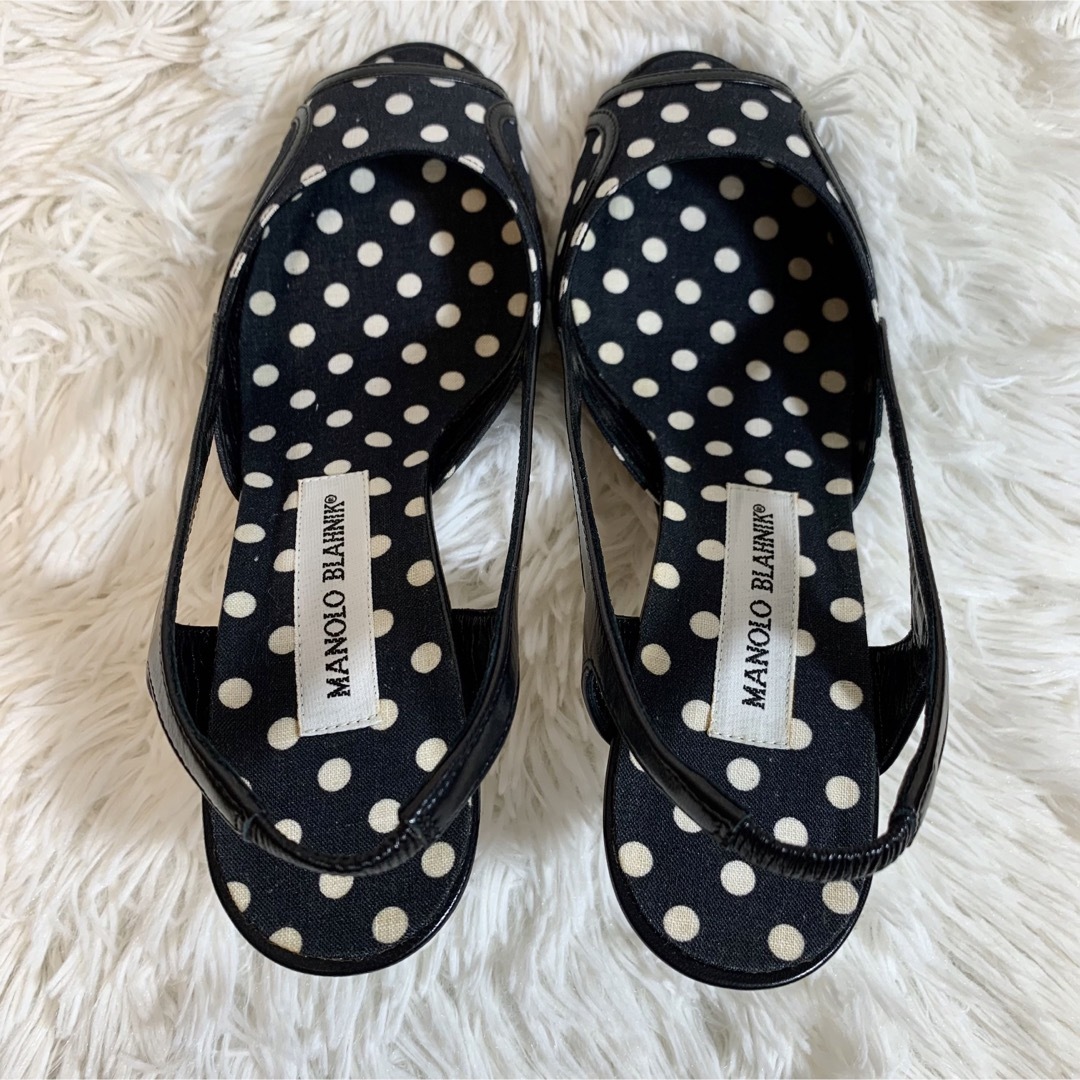 超美品‼希少✨️】マノロブラニク 37 サンダル ヒール パンプス