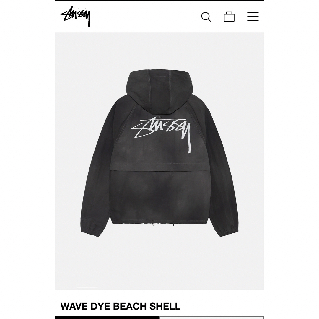 STUSSY(ステューシー)のSTUSSY WAVE DYE BEACH SHELL メンズのジャケット/アウター(ナイロンジャケット)の商品写真