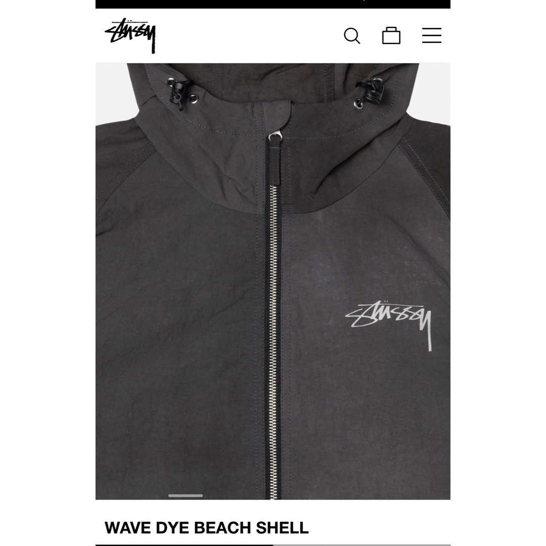 STUSSY(ステューシー)のSTUSSY WAVE DYE BEACH SHELL メンズのジャケット/アウター(ナイロンジャケット)の商品写真