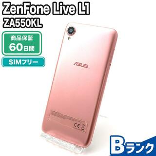 ゼンフォン(ZenFone)のZA550KL ZenFone Live L1 ローズピンク SIMフリー 中古 Bランク 本体【ReYuuストア（リユーストア）】(スマートフォン本体)