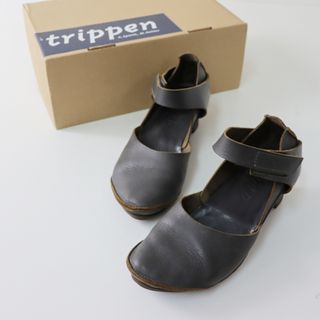 トリッペン(trippen)のtrippen トリッペン EDEL レザーストラップパンプス 37/グレー 23.5-24cm エデル【2400013376075】(ハイヒール/パンプス)