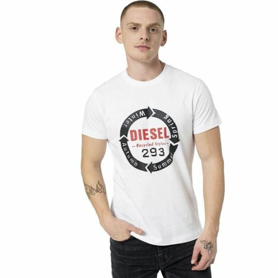 新品 L ディーゼル Diesel グラフィック Tシャツ カットソー C1 黒