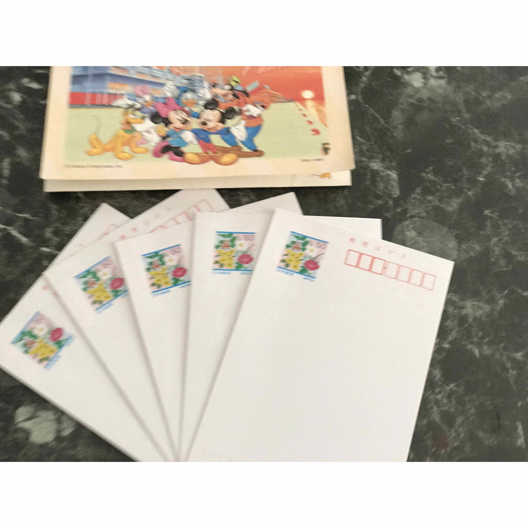 Disney(ディズニー)の絵入り官製葉書(50円) 5枚セット　Disney エンタメ/ホビーのコレクション(使用済み切手/官製はがき)の商品写真