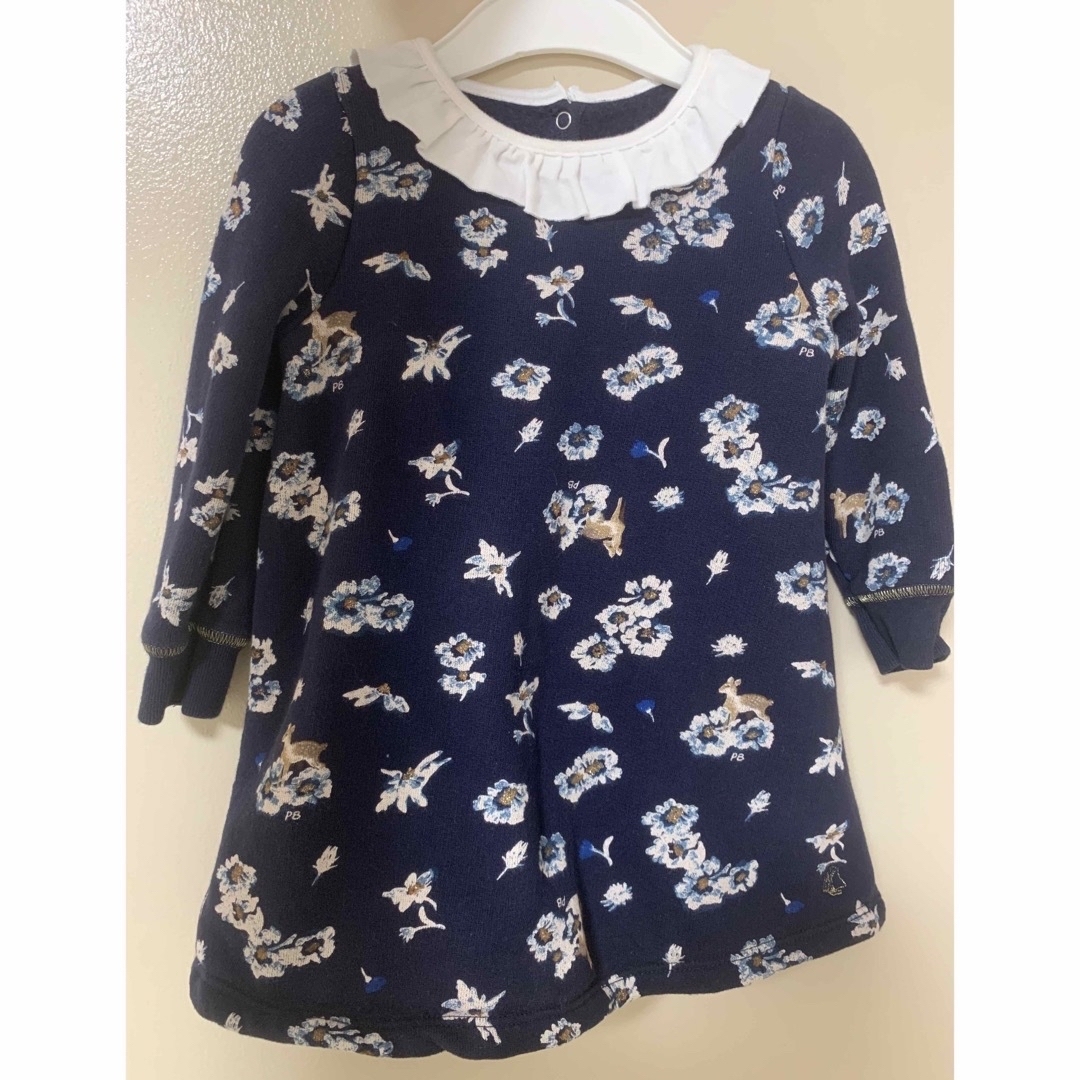 PETIT BATEAU(プチバトー)のプチバトー　花柄ワンピース キッズ/ベビー/マタニティのベビー服(~85cm)(ワンピース)の商品写真