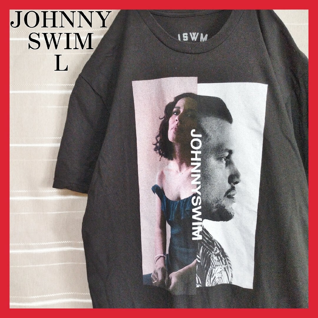 ジョニースイムドナ・サマーバンドTシャツtシャツバンtカントリーUS黒Lロゴ
