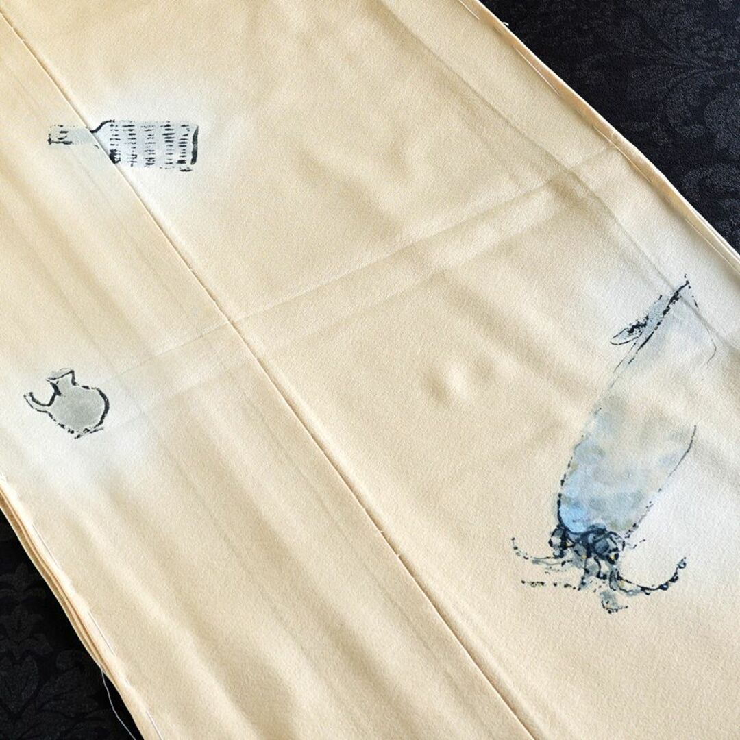 魯山人 ろさんじん 訪問着 美食 器 丹後ちりめん 仮絵羽 未 魯山人 ろさんじん 訪問着 美食 器 丹後ちりめん 仮絵羽 未