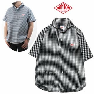 ダントン(DANTON)のDANTON ラウンドカラー プルオーバーS/S シャツ 38 ダントン メンズ(シャツ)