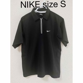 ナイキ(NIKE)のNIKE ゴルフウェア ポロシャツ ジップ S ブラック 黒 スポーツ 半袖 (ポロシャツ)