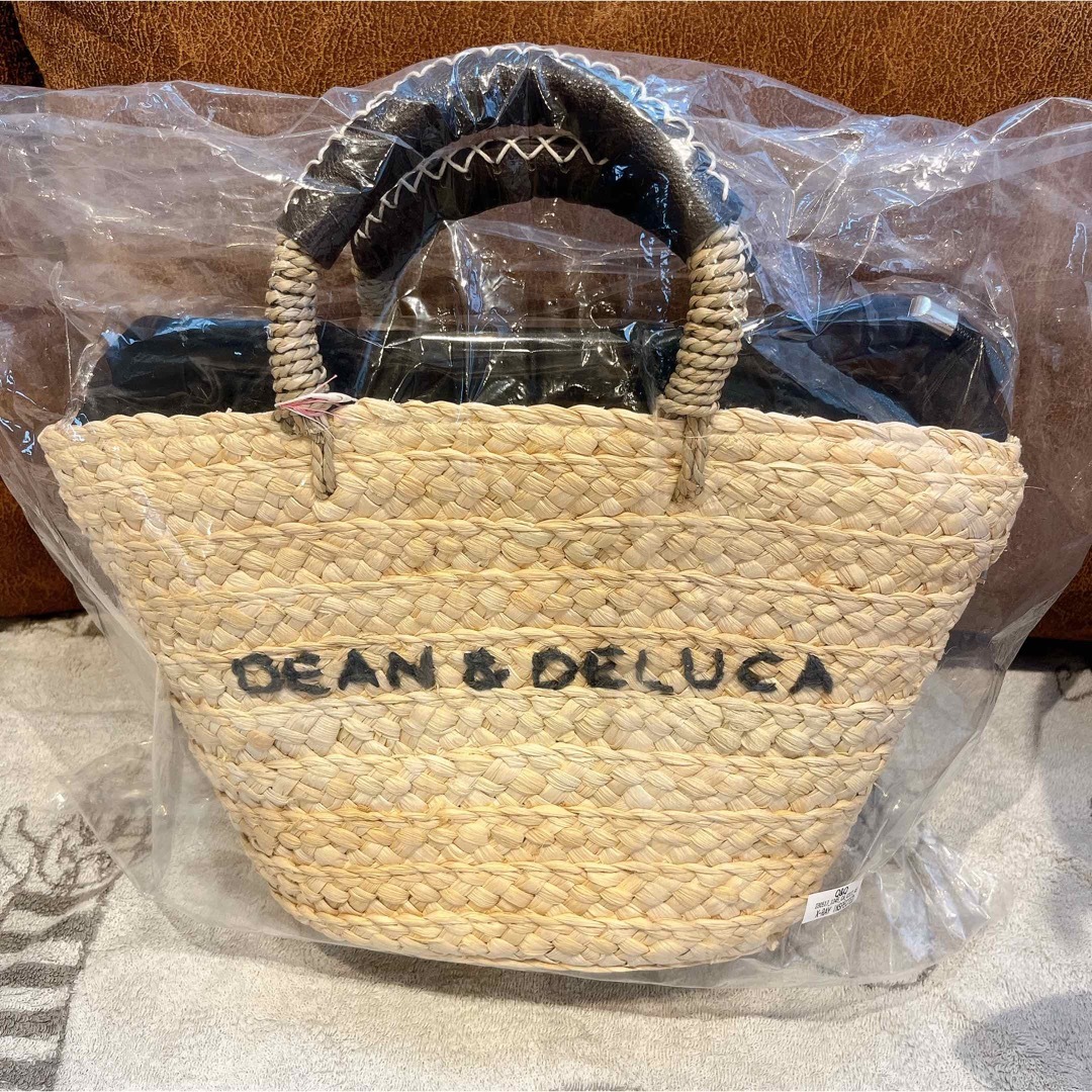 DEAN & DELUCA × BEAMS COUTURE  保冷カゴバッグ小かごバッグ/ストローバッグ