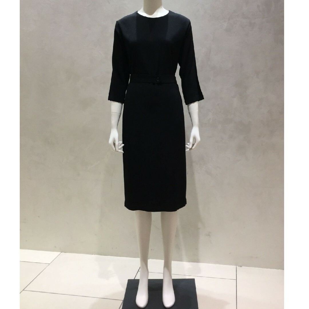 極美品】セオリーリュクス ワンピース リネン混 ダークネイビー 36