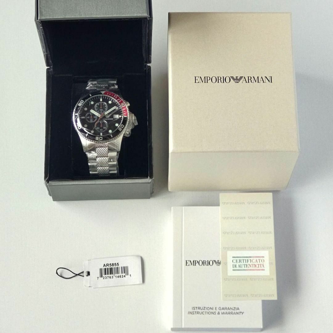Emporio Armani - シルバー/ブラック【新品】EMPORIO ARMANI 腕時計 