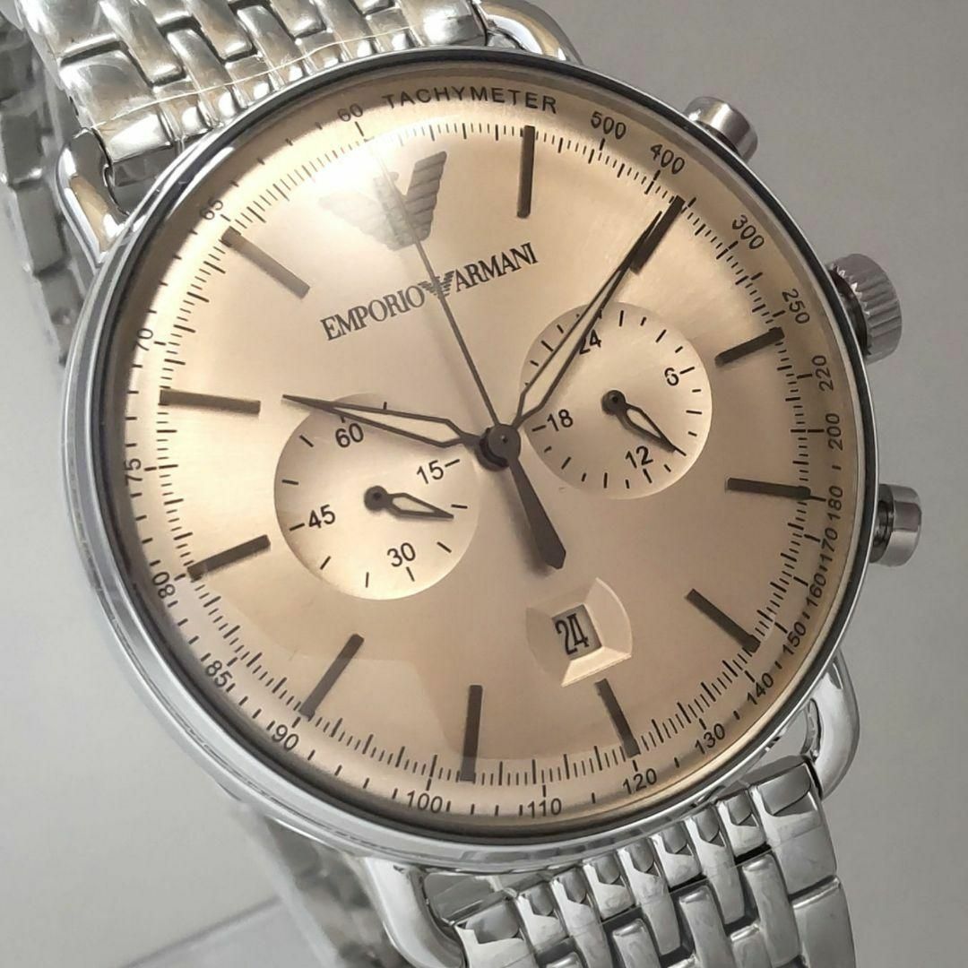 Emporio Armani - シルバー/ベージュ【新品】EMPORIO ARMANI 腕時計
