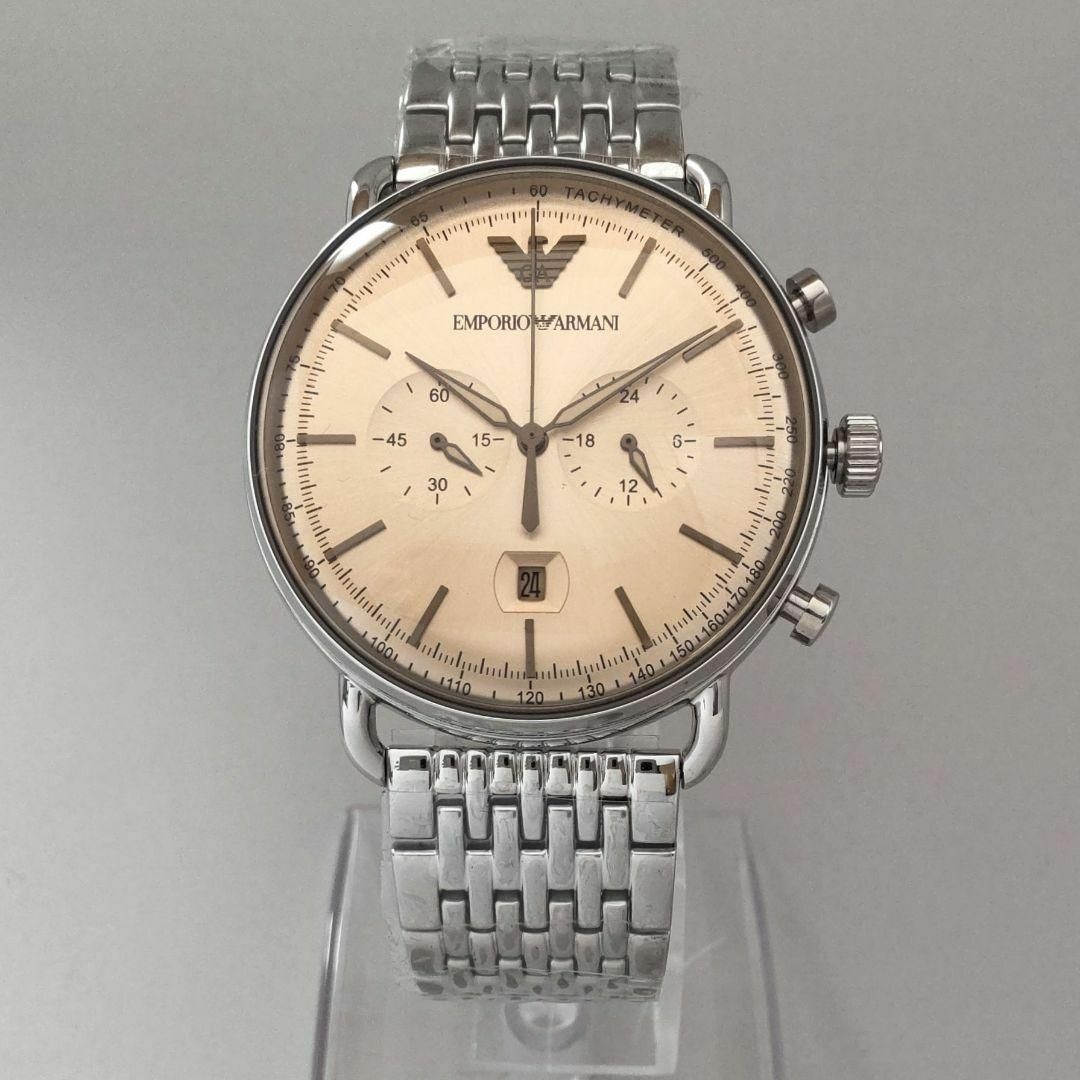Emporio Armani - シルバー/ベージュ【新品】EMPORIO ARMANI 腕時計