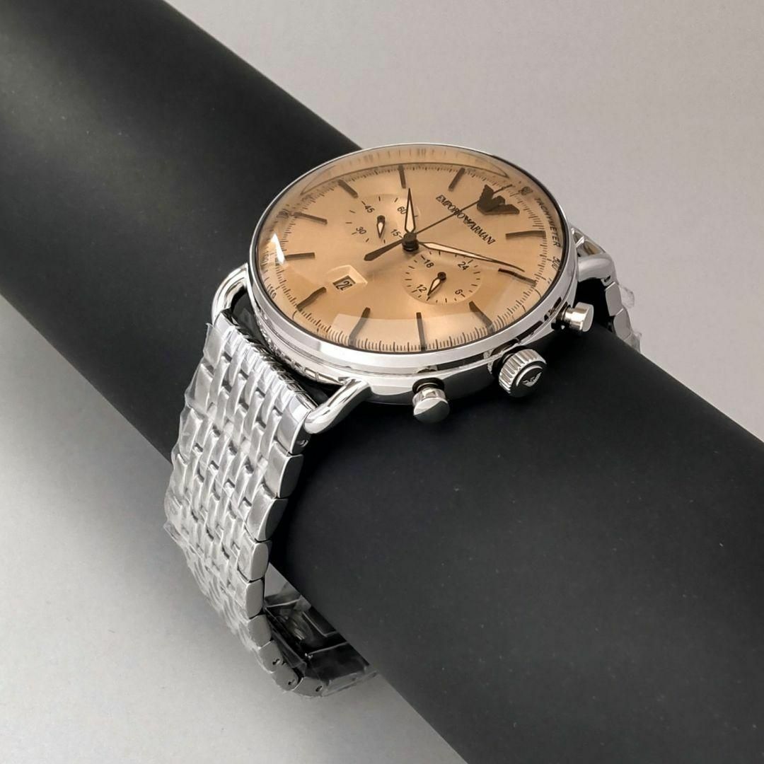 Emporio Armani - シルバー/ベージュ【新品】EMPORIO ARMANI 腕時計