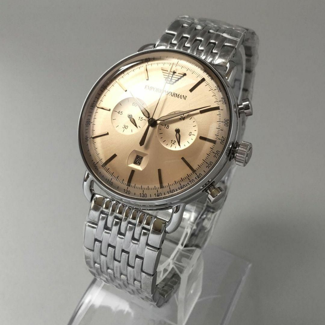 Emporio Armani - シルバー/ベージュ【新品】EMPORIO ARMANI 腕時計