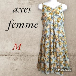 アクシーズファム(axes femme)の【新品タグなし】axes femme 花柄キャミワンピ(ロングワンピース/マキシワンピース)